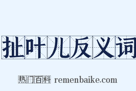 扯叶儿反义词是什么意思的图片